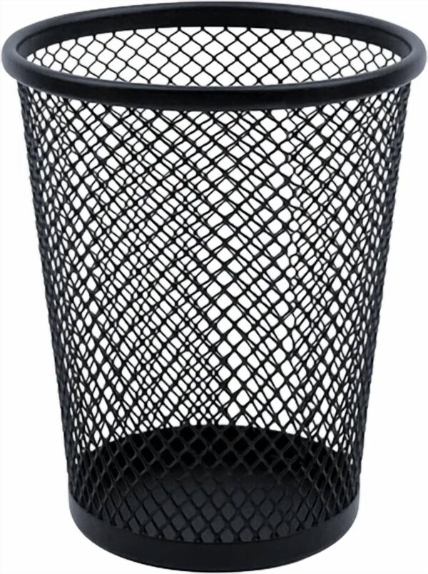 Desk Pencil Pen Cup Holder – Wire Mesh Office Organizer Accessory (1 Pack)