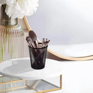 Desk Pencil Pen Cup Holder – Wire Mesh Office Organizer Accessory (1 Pack)