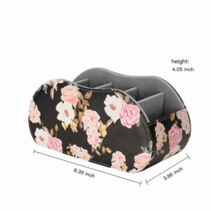 Tv Remote Control Holder Curved Pu Leather Office Supplies Desktop Storage Box