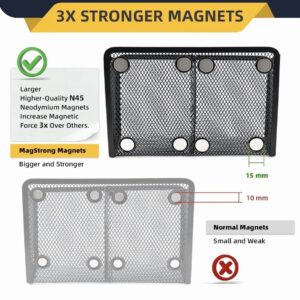 Basket Pencil And Pen Holder With Neodymium Magnets Basket For Refrigerators Etc