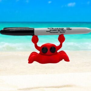 3Dcl1Craft Cute Crab Pen Holder – Fun Desk Organizer For Pens, Pencils & Markers