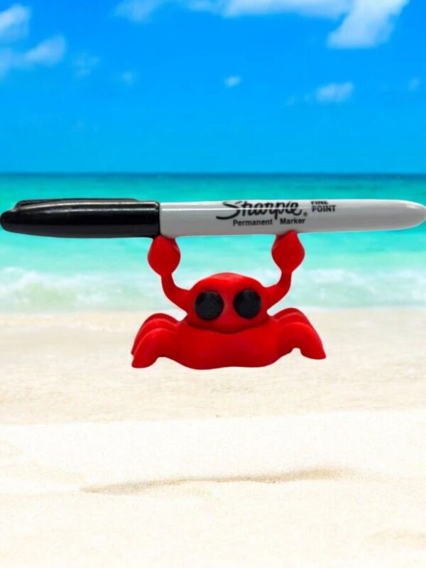3Dcl1Craft Cute Crab Pen Holder – Fun Desk Organizer For Pens, Pencils & Markers