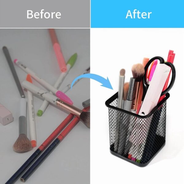 Pen Holder For Desk, Wire Mesh Pencil Cup Holder For Desk Organizer For Office S
