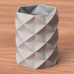Modern Vase Pencil Pen Holder Plants White Art Home Decor Table Shelf