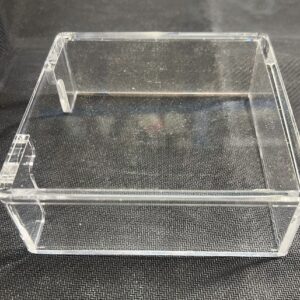 Clear Acrylic Sticky Note Holder Desk Organizer 3.94″ X 3.94″ X 1.77″ Memo Dispe