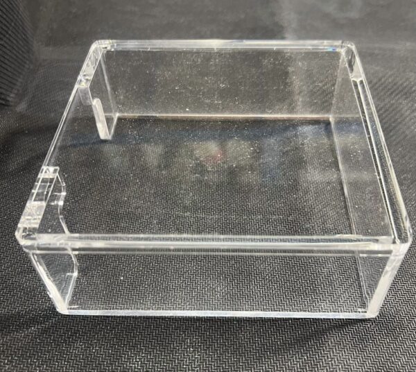 Clear Acrylic Sticky Note Holder Desk Organizer 3.94″ X 3.94″ X 1.77″ Memo Dispe