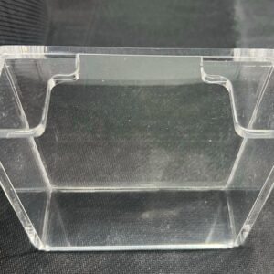 Clear Acrylic Sticky Note Holder Desk Organizer 3.94″ X 3.94″ X 1.77″ Memo Dispe