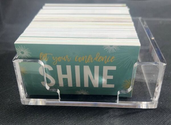 Clear Acrylic Sticky Note Holder Desk Organizer 3.94″ X 3.94″ X 1.77″ Memo Dispe