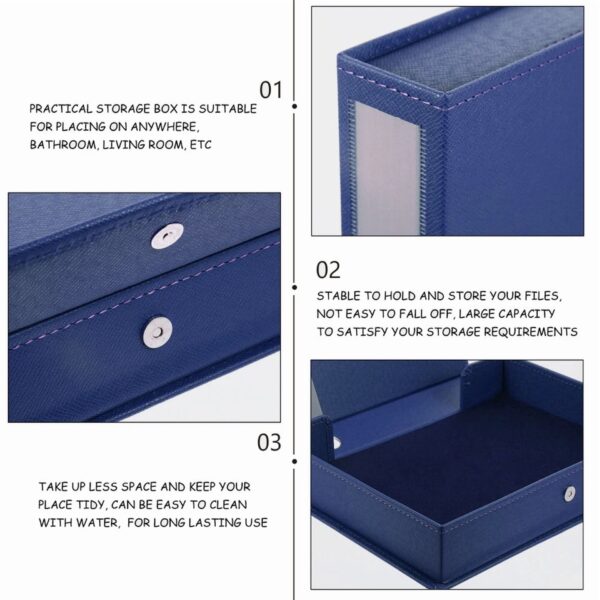 File Box Student Document Folder Daily Use Desk Organizer Desktop Storage