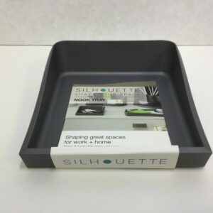 Silhouette Spaces Nook Desk Tray, 5.9″ X 1.6″ X 5.4″, Gray (37609)