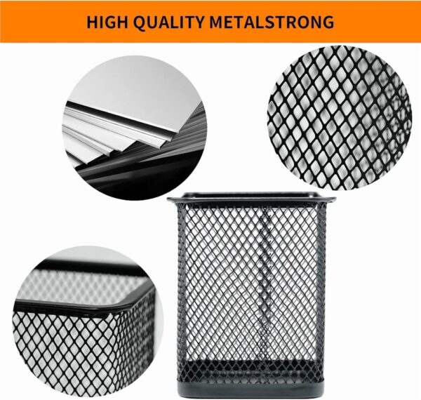 Pen Holder For Desk, Wire Mesh Pencil Cup Holder For Desk Organizer For Office