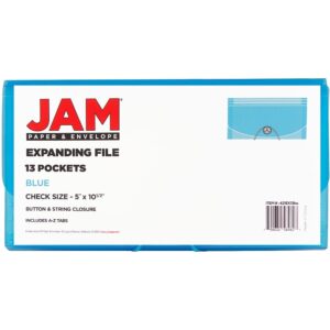 JAM Paper 13 Pocket Expanding File, Blue, 1/Pack, Check Size, 5 x 10 1/2 - Image 5