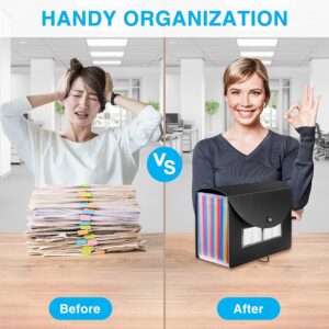 Ktinnead 24 Pockets Accordion File Organizer, Freestanding File Paper Folder for Office School Business Supplies - Image 4