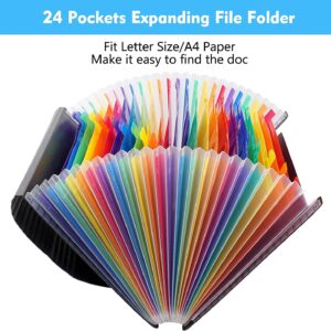 Ktinnead 24 Pockets Accordion File Organizer, Freestanding File Paper Folder for Office School Business Supplies - Image 6