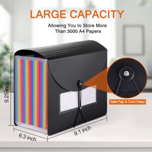 Ktinnead 24 Pockets Accordion File Organizer, Freestanding File Paper Folder for Office School Business Supplies - Image 14