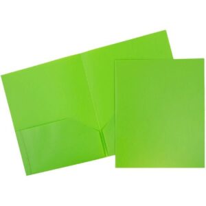 JAM Paper Plastic Heavy Duty Primary Color Assorted Folders, Mulitcolor, 6 Pack