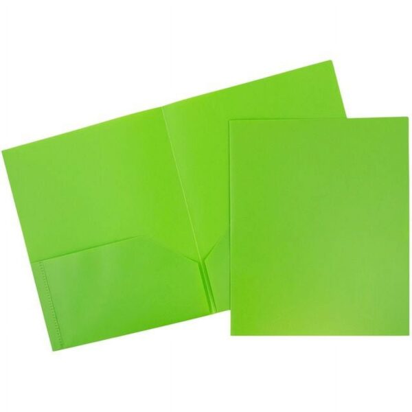JAM Paper Plastic Heavy Duty Primary Color Assorted Folders, Mulitcolor, 6 Pack