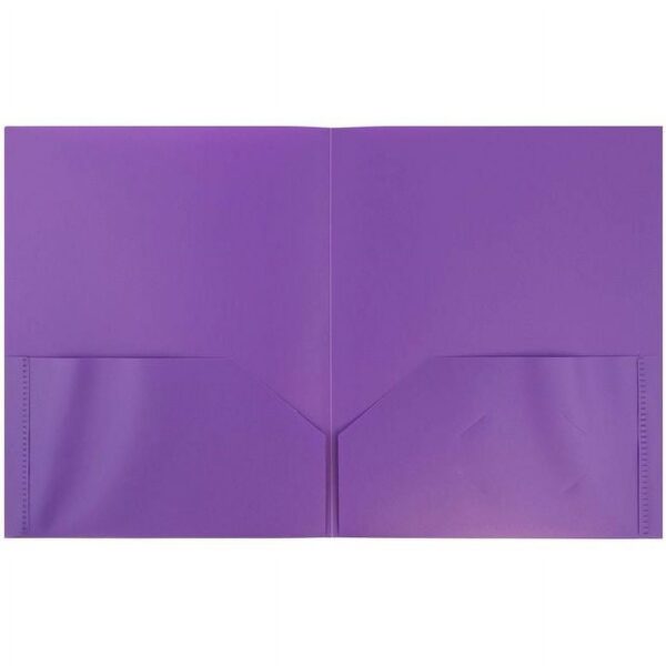 JAM Paper Plastic Heavy Duty Primary Color Assorted Folders, Mulitcolor, 6 Pack