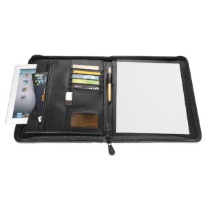 Bospa Padfolio Portfolio Folder/Multi Function Folder/Business Folder with Zippered Closure and Professional Leather (Black) - Image 6