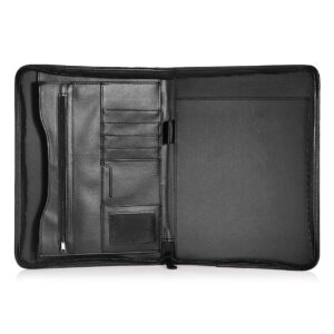 Bospa Padfolio Portfolio Folder/Multi Function Folder/Business Folder with Zippered Closure and Professional Leather (Black) - Image 7