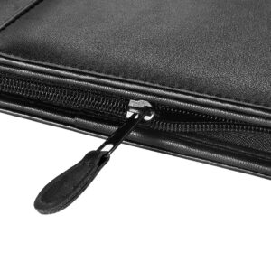 Bospa Padfolio Portfolio Folder/Multi Function Folder/Business Folder with Zippered Closure and Professional Leather (Black) - Image 8