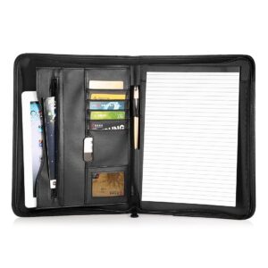 Bospa Padfolio Portfolio Folder/Multi Function Folder/Business Folder with Zippered Closure and Professional Leather (Black) - Image 11