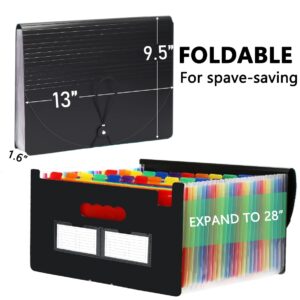 PHANCIR 24 Pocket Accordion File Organizer Thicker & Sturdy, Freestanding File Paper Folder with Labels for Classroom, Home, Office and Travel - Image 5