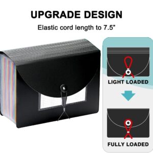 PHANCIR 24 Pocket Accordion File Organizer Thicker & Sturdy, Freestanding File Paper Folder with Labels for Classroom, Home, Office and Travel - Image 6