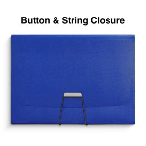 Staples Moisture Resistant Reinforced Plastic Filing Accordion File 13-Pocket Letter Size Blue - Image 2