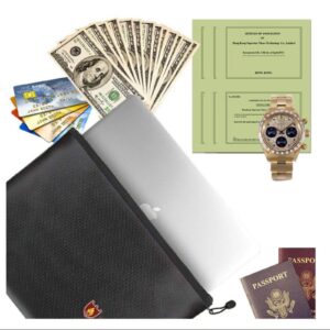 VANCORE Fireproof File Box with Lock, Portable Document Organizer Box with Water-Resistant Zipper, Collapsible File Box for Hanging Letter/Legal Folders, Passports, and Certificates - Image 8