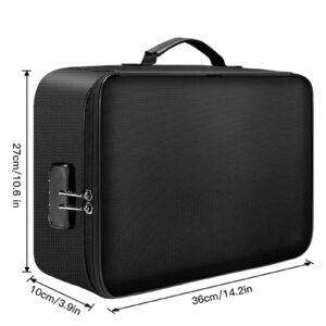 VANCORE Fireproof File Box with Lock, Portable Document Organizer Box with Water-Resistant Zipper, Collapsible File Box for Hanging Letter/Legal Folders, Passports, and Certificates - Image 13
