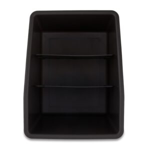 Pen + Gear Large Book Bin Desktop Organizer with 2 Removable Dividers, Black - Image 5