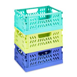 Pen+Gear Mini Collapsible Crate, 5.51" x 4.13" x 2.28", Purple, Plastic Material Desktop Organizer - Image 7