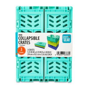 Pen+Gear Mini Collapsible Crate, 5.51" x 4.13" x 2.28", Purple, Plastic Material Desktop Organizer - Image 8