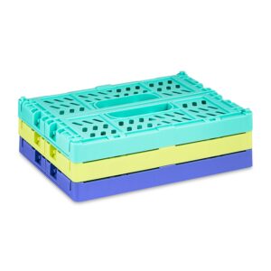Pen+Gear Mini Collapsible Crate, 5.51" x 4.13" x 2.28", Purple, Plastic Material Desktop Organizer - Image 10