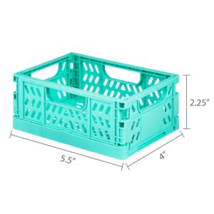 Pen+Gear Mini Collapsible Crate, 5.51" x 4.13" x 2.28", Purple, Plastic Material Desktop Organizer - Image 12