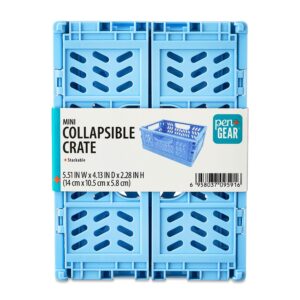 Pen+Gear Mini Collapsible Crate, 5.51" x 4.13" x 2.28", Purple, Plastic Material Desktop Organizer - Image 13