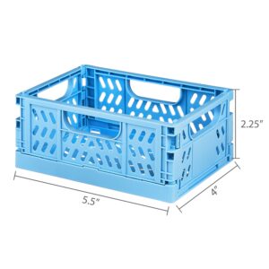Pen+Gear Mini Collapsible Crate, 5.51" x 4.13" x 2.28", Purple, Plastic Material Desktop Organizer - Image 18