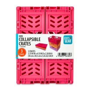 Pen+Gear Mini Collapsible Crate, 5.51" x 4.13" x 2.28", Purple, Plastic Material Desktop Organizer - Image 19