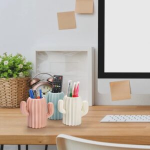 6 Pack Plastic Pencil Holders, Cactus Pen Holder Cup, Cute Desktop Pencil Storag