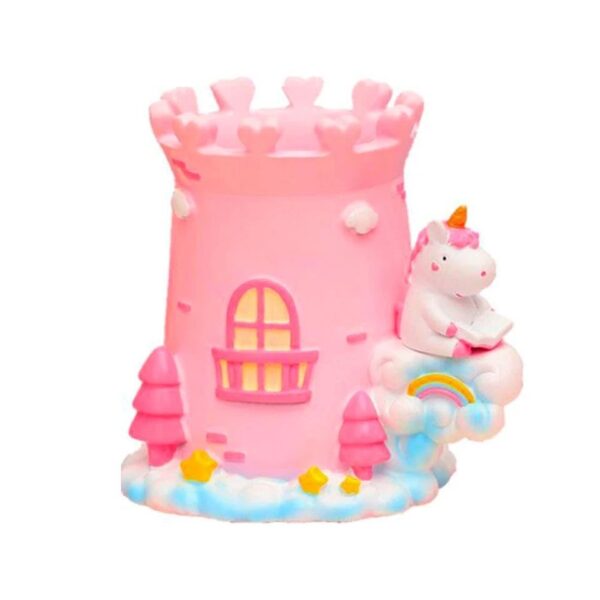 Castle Design Resin Pen Holder Organizer For Desktop Storage Scissors Brushes