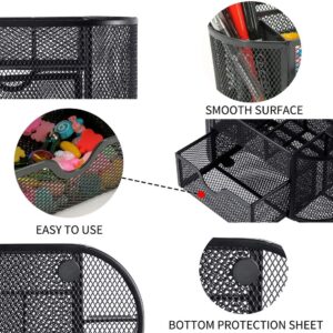 Office Desk Organizer Mesh Desktop Supplies Pen Holder 8 Compartments + 1 Drawer