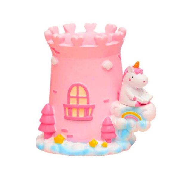 Castle Design Resin Pen Holder Organizer For Desk Storage Brushes Scissors