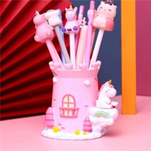 Castle Resin Pencil Organizer Stylish Desk Storage Holder For Brushes Scissors
