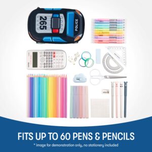 ZIPIT Police Car Pencil Case for Boys, Large Capacity Pencil Box for School - Image 7