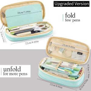 CICIMELON Large Capacity Pencil Case, Light Blue - Image 21