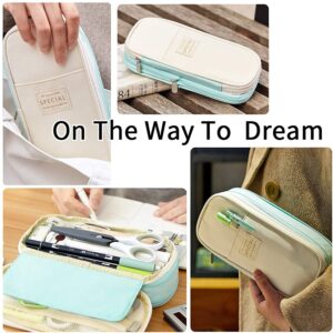 CICIMELON Large Capacity Pencil Case, Light Blue - Image 22