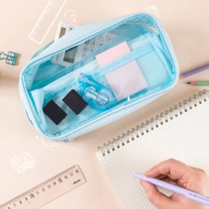 Deli Foldable Pencil Pen Case Big Capacity Pencil Pouch Large Pencil Bag Makeup Bag for Teen Boys Girls School Students, Pink - Image 18