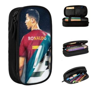 C-R7 Ronaldos Football soccer Pen Box Double Layer Large-capacity Pencil Bag Perfect Gifts - Image 3