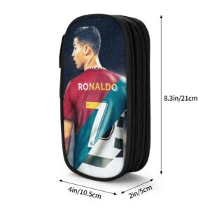C-R7 Ronaldos Football soccer Pen Box Double Layer Large-capacity Pencil Bag Perfect Gifts - Image 5